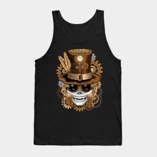 Skull Steampunk Voodoo Retro Machine Tank Top